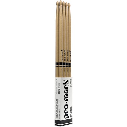 Promark Classic Forward Hickory Oval Wood Tip Drum Sticks 4-pack