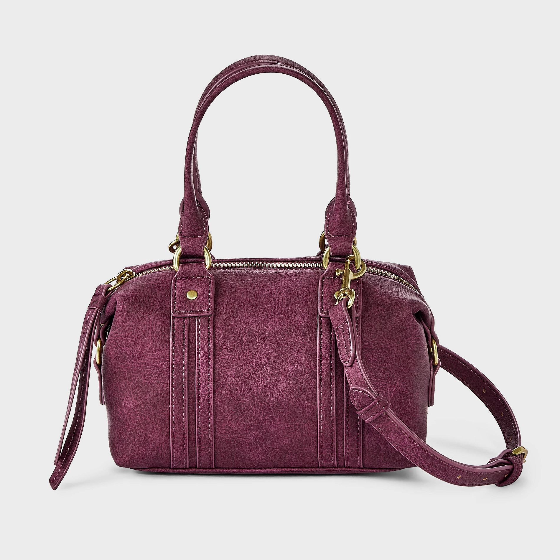 Faux Leather Distressed Small Satchel Crossbody Bag - Universal Thread™