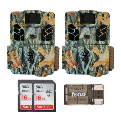 Bundle with 32GB Memory Card and Focus Card Reader Browning Trail Cameras Command Ops Pro 16MP Game Cam Camo 3 Items