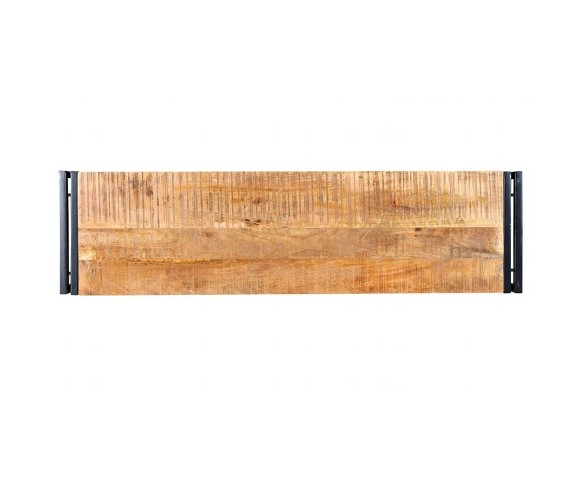 Handcrafted Reclaimed 50" Wood Bench with Iron Legs - Timbergirl
