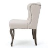NicBex Linen Accent Chair,Upholstered Living Room Chairs with Button Tufted Backrest,Modern Armless Chair,Accent Chairs for Living Room - 4 of 4
