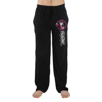 Yu-Gi-Oh! Quick Turn Logo Adult Men's Black Graphic Sleep Pajama Pants