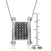 Guili Sterling Silver Pendant featuring White and Black Cubic Zirconia for a Bold and Elegant Statement Piece, Ideal for Every Occasion - 2 of 3