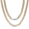 Steeltime 24" Men's two tone stainless steel and 18k gold plated cuban link chain necklace - 2 of 4