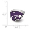 Black Bow Jewelry Sterling Silver Kansas State Wildcats NCAA Bead Charm - 2 of 3