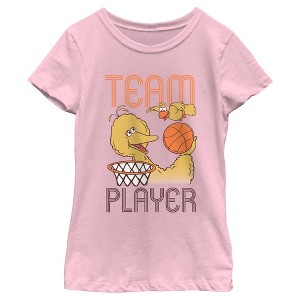 Girl's Sesame Street Big Bird Team Player T-Shirt - 1 of 4