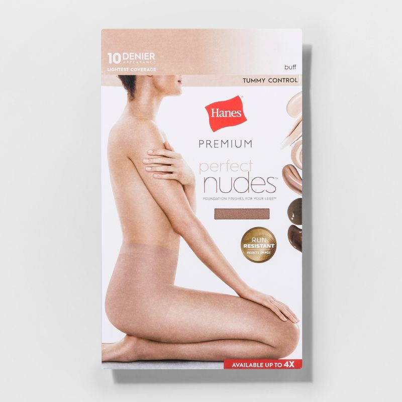 Hanes Premium Women's Perfect Nudes Control Top Silky Ultra Sheer Pantyhose, 4 of 6