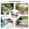 Costway Set of 4 Cast Aluminum Dining Chairs Durable Solid Construction W/Armrest Black - 4 of 4