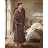ADR Men's Robe, Plush Fleece Hooded Bathrobe Man, Long Warm Cozy Bath Robe Man - 2 of 4