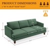 Gerrico 89" 3 Seater Sofa Couch with Deep Seats, Upholstered Sofa with Armrests, Comfy Couches for Living Room, Apartment and Office - 3 of 4