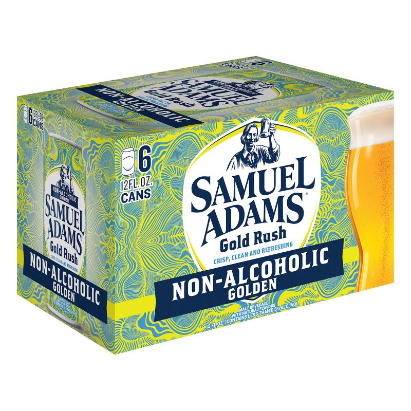 Samuel Adams Gold Rush Non-Alcoholic Golden Beer - 6pk/12 fl oz Cans, 5 of 11