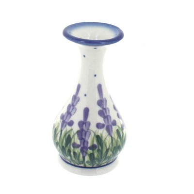 Blue Rose Polish Pottery Lavender Fields Bud Vase