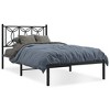 vidaXL Metal Bed Frame without Mattress with Headboard Black 39.4"x78.7" - 2 of 4