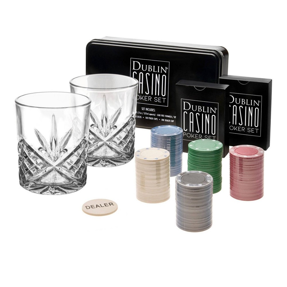 Photos - Glass Godinger Silver Dublin Crystal Casino Poker Set