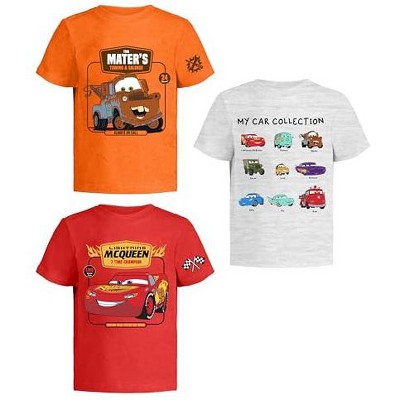 Disney Disney Cars Lightning McQueen Pixar Graphic T-Shirt (Sets) Tow Mater Doc Cruz Finn Outfit Tee Toddlers Birthday Kids Clothes