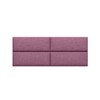 Jaxx Panelist Modern Padded Headboard – Set of 4 Wall Mounted Panels - Queen, Plum Microvelvet - 2 of 4
