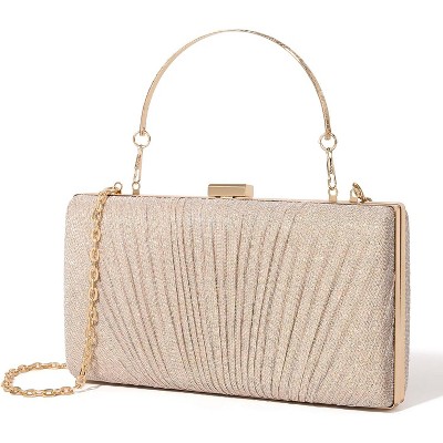 Clutch Purses for Women Pleated Evening Handbag with Chain Prom, Cocktail, and Wedding