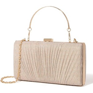 Clutch Purses for Women Pleated Evening Handbag with Chain Prom, Cocktail, and Wedding - 1 of 4