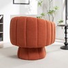 SEYNAR Modern Teddy Upholstered Fabric Round 360 Degree Swivel Accent Chair - 4 of 4