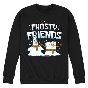 Men's - SpongeBob SquarePants - Frosty Friends Graphic Fleece Sweatshirt - 1 of 4