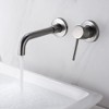 Sumerain Wall Mount Bathroom Faucet Brushed Nickel,Single Handle with Brass Rough-in Valve - 3 of 4