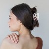 Unique Bargains Halloween Skull Design Claw Clip Black White 1 Pc - 2 of 4