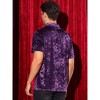 Lars Amadeus Men's Short Sleeves Mock Neck Pullover Velour T-Shirts - 3 of 4
