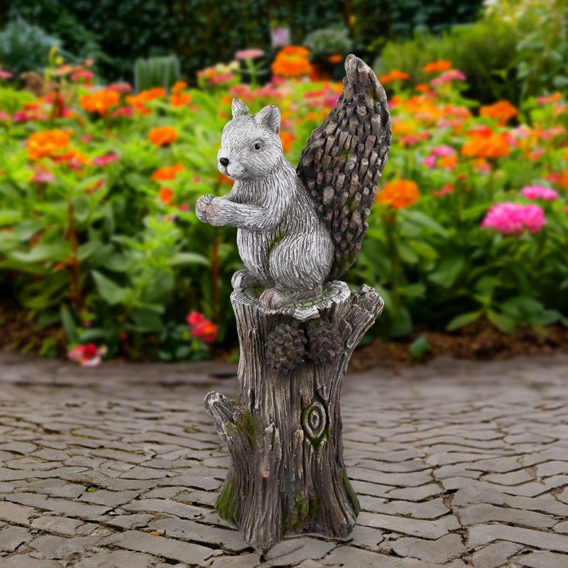 Northlight Squirrel on Tree Stump Outdoor Garden Statue - 22.75", 3 of 9