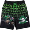 Monster Jam Maximum Destruction Megalodon El Toro Loco Grave Digger Rash Guard and Swim Trunks Outfit Set Toddler to Little Kid - image 3 of 4