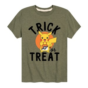 Boys' - Pokémon - Pikachu Halloween Trick Or Treat Short Sleeve Graphic T-Shirt - 1 of 4