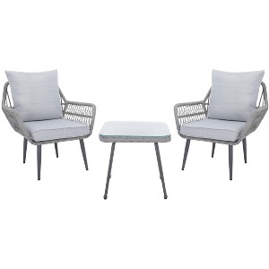 Londyn 3 Piece Lounge Set - Indoor/Outdoor - PAT9031 - Safavieh - 1 of 4