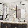 KIOTEE Rectangular Aluminum Alloy Framed and Tempered Glass Wall Bathroom Vanity Mirror in Matte Black - 2 of 4