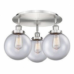 Canton - 3 Light Flush Mount In Art Deco Style-11.88 Inches Tall and 19.75 Inches Wide - 1 of 1