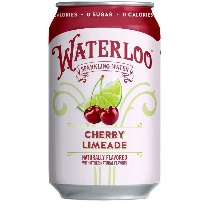 Waterloo Cherry Limeade Sparkling Water - 8pk/12 fl oz Cans, 3 of 8