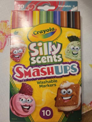 Silly Scents Smash Ups Broad Line Washable Scented Markers, 10 Count -  BIN588274, Crayola Llc