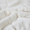 Reversible Plush to Microfiber All Season Throw, Down Alternative with HeiQ Smart Temp, Box Stitch Design, Ivory, Full/Queen - 3 of 4