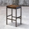 Uttermost Beck 30" Industrial Bar Stool Metal Frame with Javawood Seat - 4 of 4