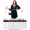 Coolmee Womens Maternity V-Neck Long Sleeve Elastic Waist Velvet A Line Mini Dress With Pocket Breastfeeding Baby Shower Dress - 4 of 4