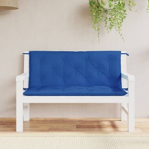 vidaXL Garden Bench Cushions 2 pcs Blue 47.2"x19.7"x2.8" Oxford Fabric - 1 of 4