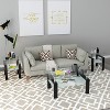 KTMBDW Living Room Square Coffee Table, Tea Table Suitable for Living Room, Modern End Table, Glass Tabletop with Lower Shelf - 4 of 4