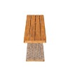 Christopher Knight Home Tori Outdoor Acacia Wood and Rattan Bench with Slatted Seat - 4 of 4