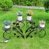 Artloge 4 Tiers Heavy Duty Metal Plant Stand Industrial Style Flower Pot Holder Rack for Garden Balcony Patio Office Decor Space-Saving - 3 of 4