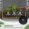 Wooakway 142"W × 72"H Black Rectangle Metal Planter Box with Trellis Raised Garden Bed with Arbor Privacy Screen with Wheels - 3 of 4
