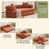 78.5" Corduroy Folding Convertible 3-Seater Sofa with Sleeper & DIY Modular Design - 2 of 4