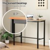 Lirago 47 Inch Industrial Bar Table with Metal Legs – Thickened Solid Wood Top, 300lbs Capacity Brown - 4 of 4