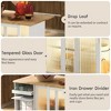 Bella Depot LED Light Kitchen Island Cart with Adjustable Shelf and 2 Drawers - 4 of 4
