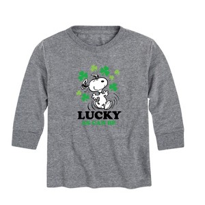 Boys' - Peanuts - St. Patrick's Day with Snoopy Long Sleeve Graphic T-Shirt - 1 of 4