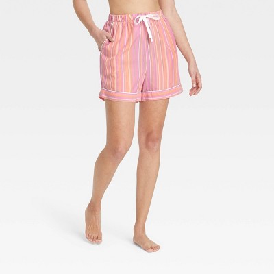 Women&#39;s Striped Simply Cool Pajama Shorts - Stars Above&#8482; Rose Pink L