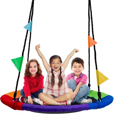 Sorbus Saucer Tree Swing in Elite Rainbow - 40 Inch