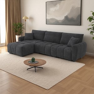 110" Boucle L-Shaped Modular Sectional Sofa with Large Seat - 1 of 4